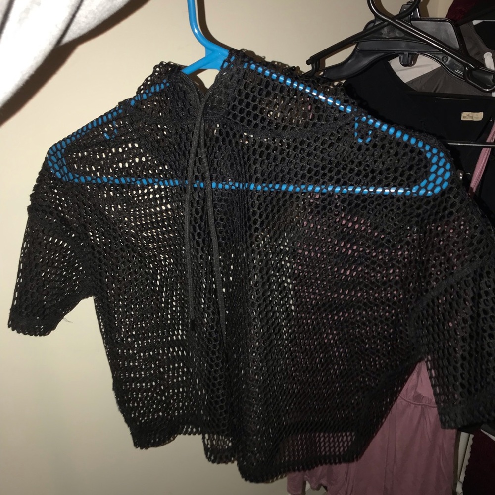 Mesh cropped hoody